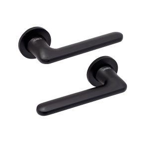 Ручки на круглій розетці GENRICH R27.756 MBP MBP чорний матовий